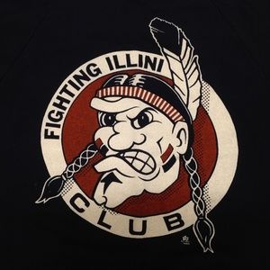 Vtg Fighting Illini Jerzees By Russell Sweatshirt